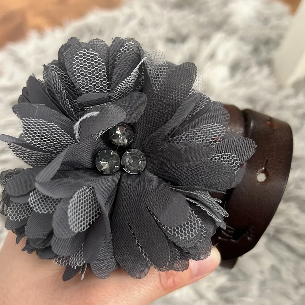 Abercrombie Kids Floral Genuine Leather Belt